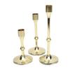 3 Pcs Candlestick Holder Steel Vintage Tall Metal Taper Candle Holders with Round Base for Table Wedding Housewarming