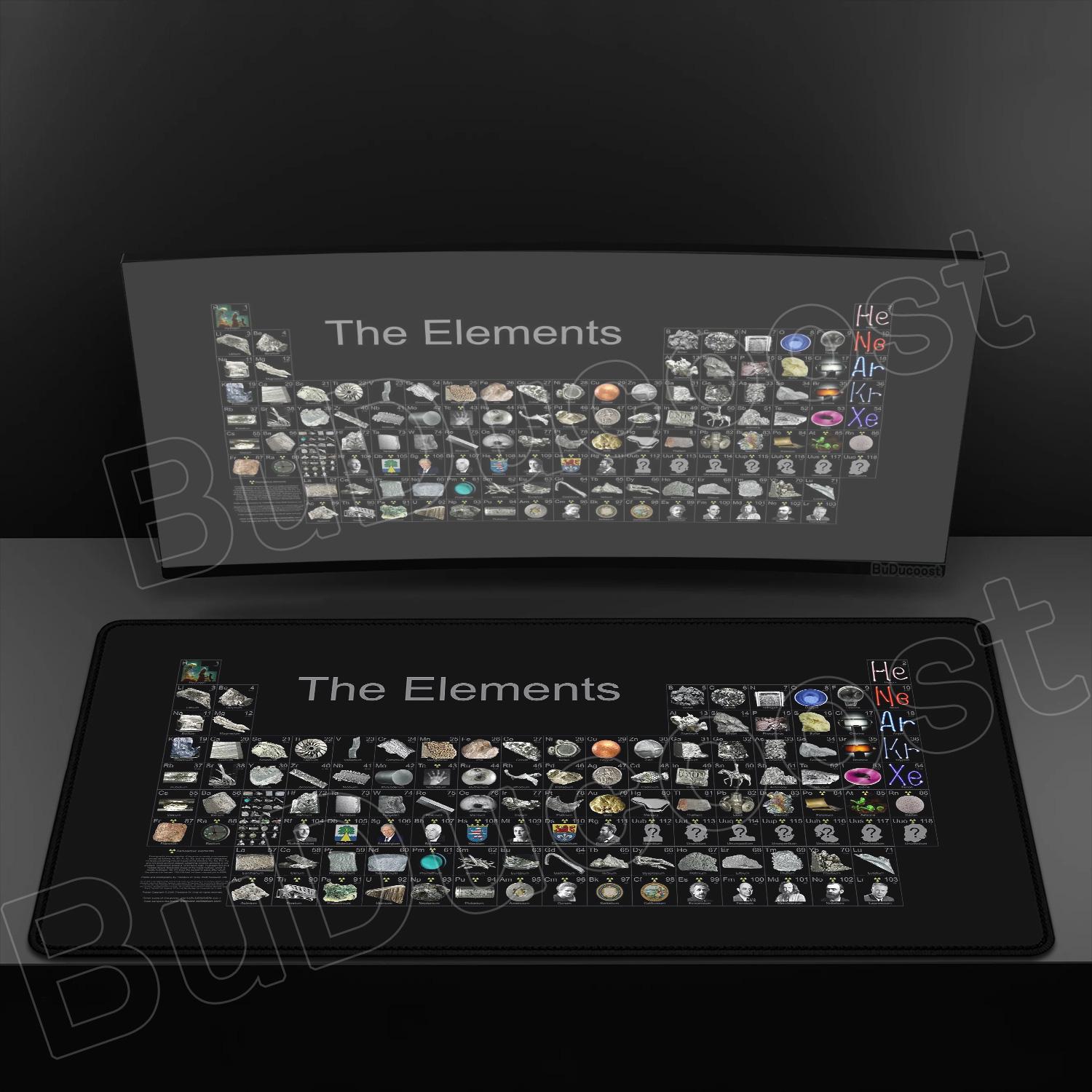 

Gamer Periodic Table of Elements Computer Desk Mat Gaming Laptops Mouse Mats Mause Pad Mousepad Anti Slip Rubber Keyboard Carpet 300x600x2mm