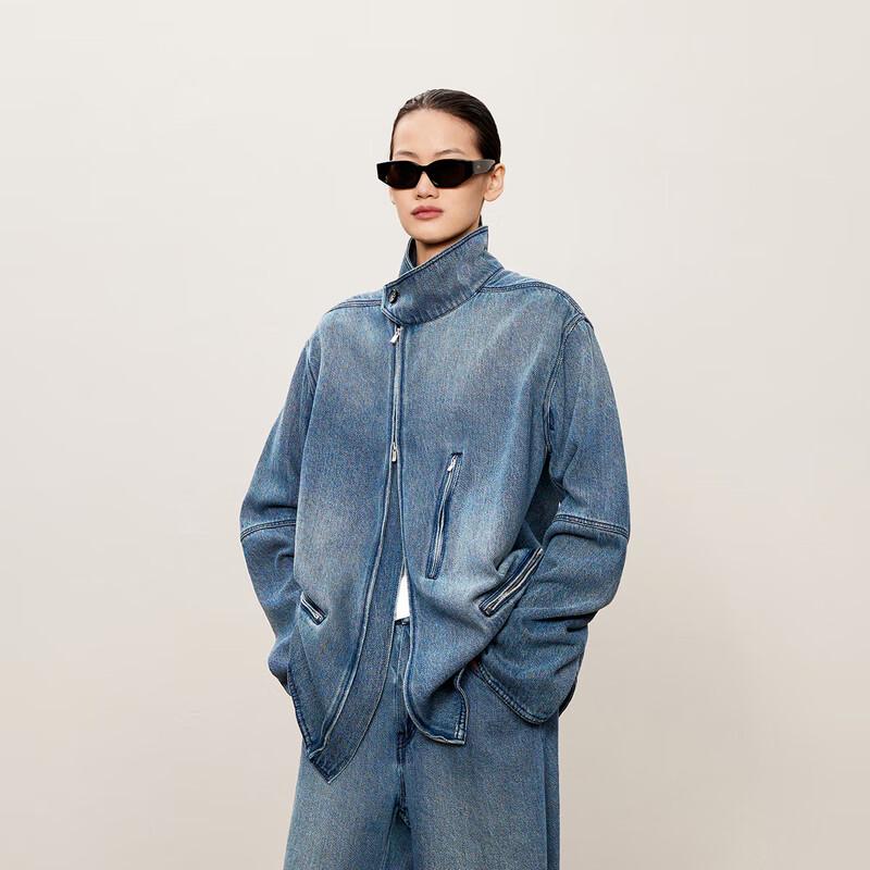 

Джинсовая куртка LESS 2024 Осень Свободного кроя Воротник-стойка S