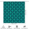 Modern Style Blue Black Geometric Printed Shower Curtain For Bathroom Decoration 72 X 84 Inch Size Set With Hooks Included