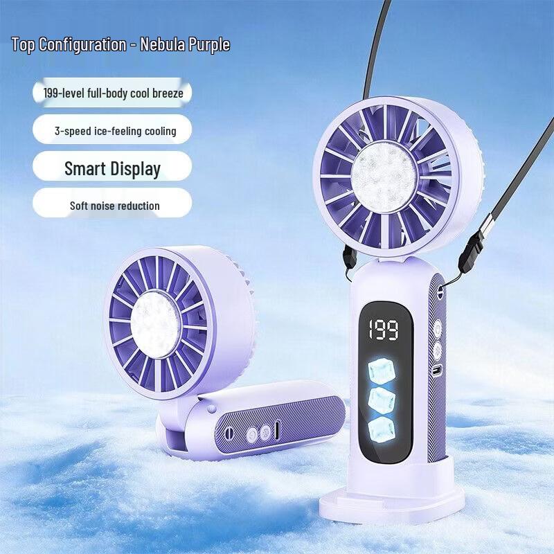 SNGERON Portable Foldable USB Neck Fan with Ice Compress Cooling