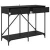 Console Table Black Oak Effect 100 X 39 X 78.5 Cm