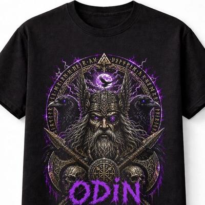 Odin Raven Viking Warrior Norse Mythology Valhalla Unisex TShirt