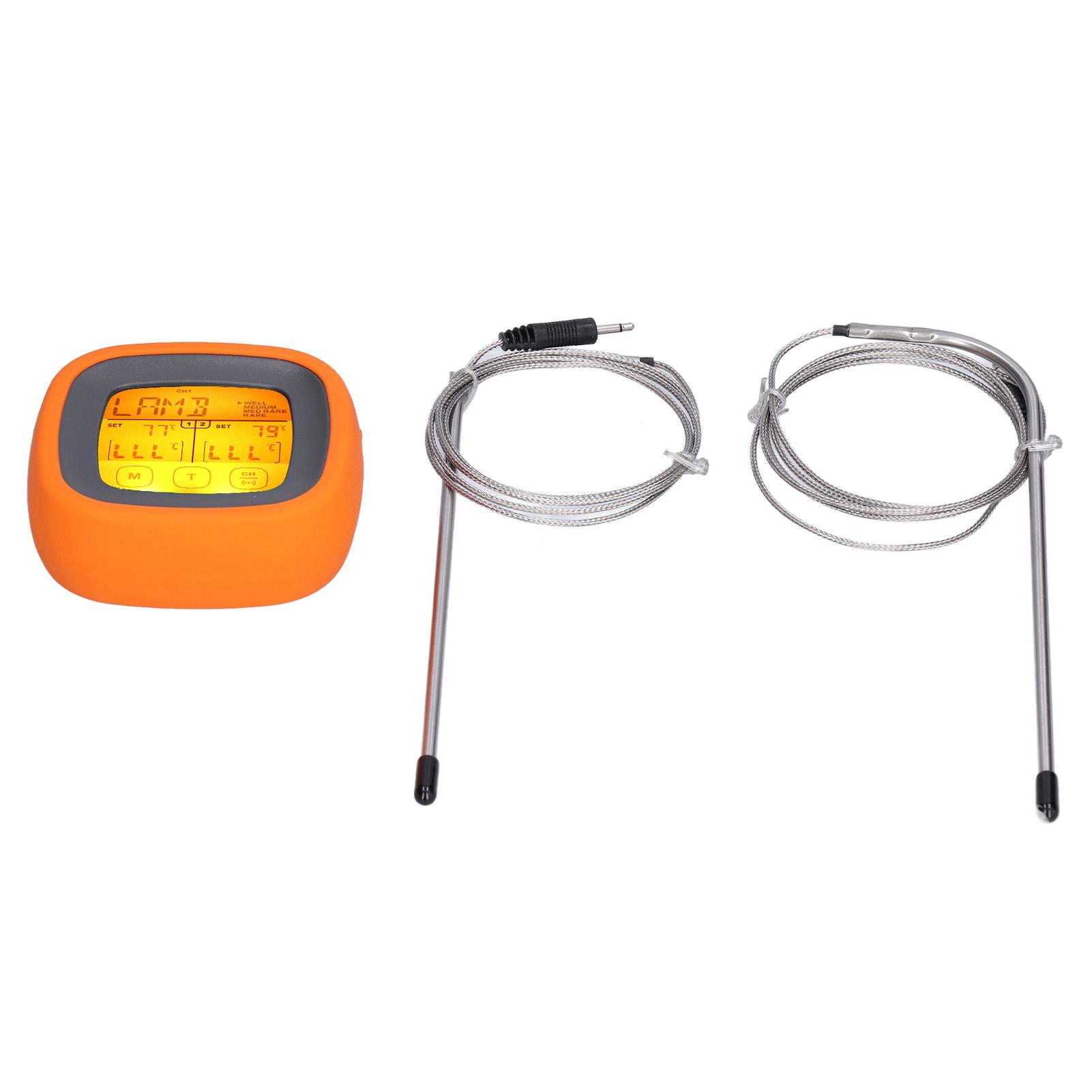 

Barbecue Oven Thermometer Dual Probe Electronic Digital Display Touch Button Color Screen Barbecue F