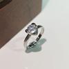 6Pcs Simple single zirconia ring with adjustable opening finger ring wedding accessory ring
