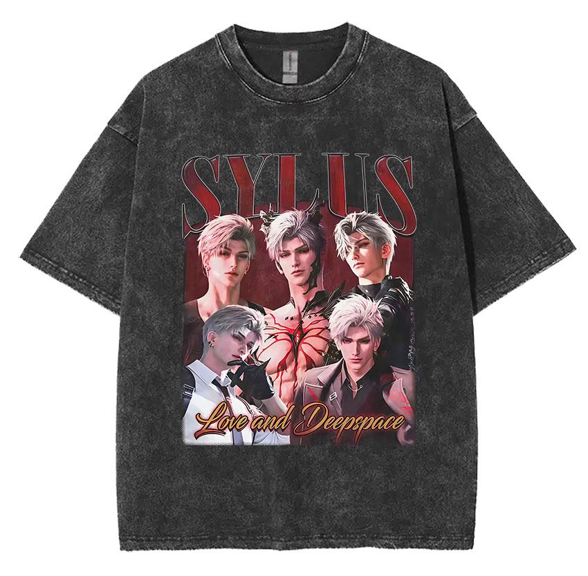 Funny Girl Dinner Caleb Graphic Tee Shirt Love and Deepspace Novelty Cotton T Shirts Fashion High Quality Vintage Washed T-Shirt