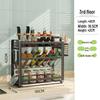 Stainless Steel 3-Tier Kitchen Countertop Rack with Chopstick Holder