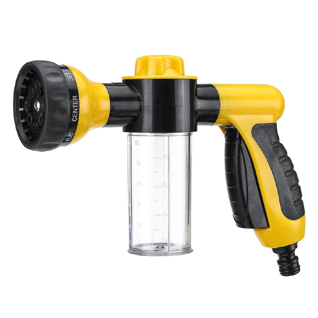 Multifunction 8 In 1 Jet Spray Soap Dispenser Hose Nozzle High Pressure Car Wash Cleaning Tool Garden Watering