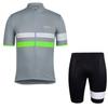 Unisex Cycling Jersey Bib Shorts Set Quick-Dry Road Bike Apparel Men Women