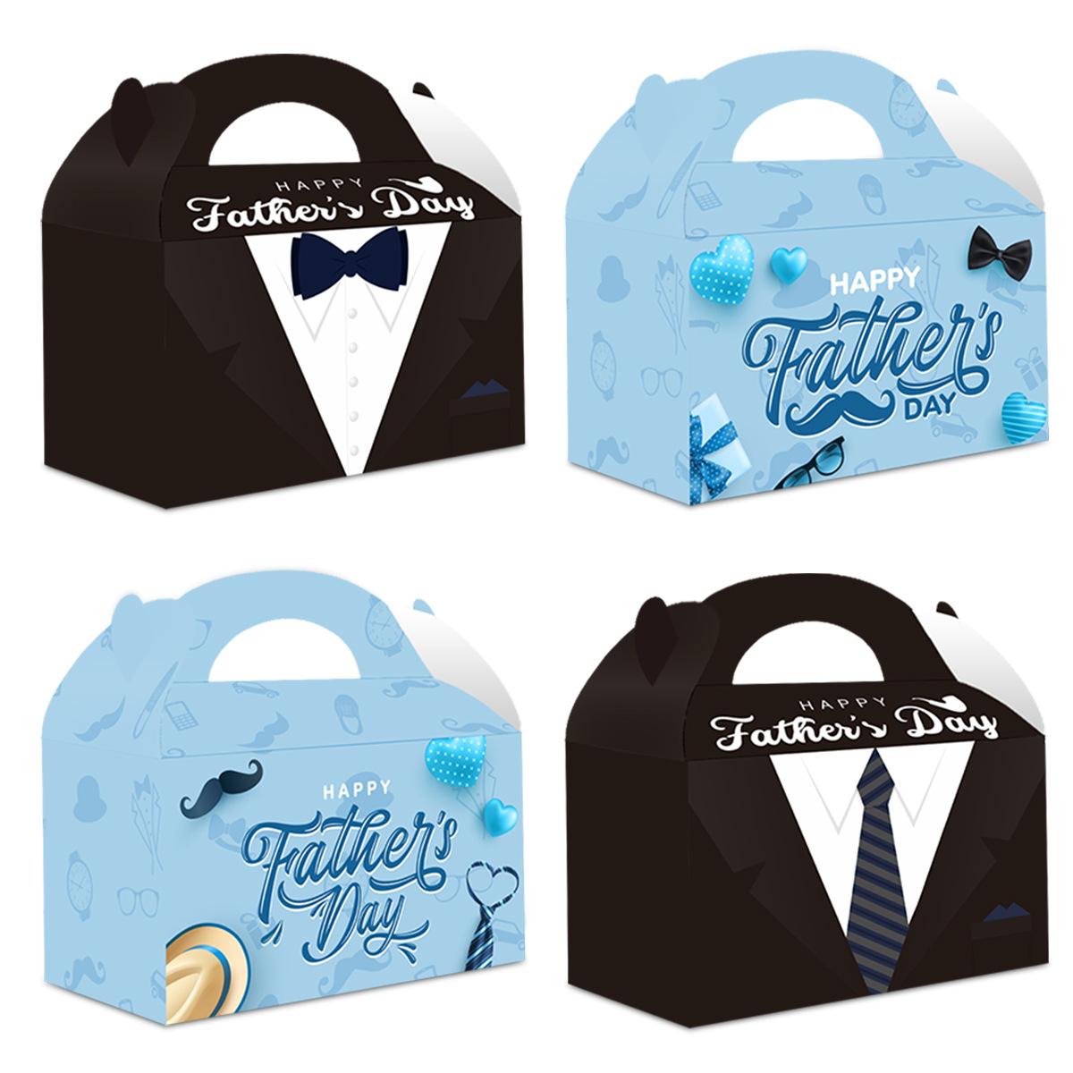 

Father S Day Theme Party Decoration Arrangement Carton Biscuits Snack Packaging Box Portable Box Carton