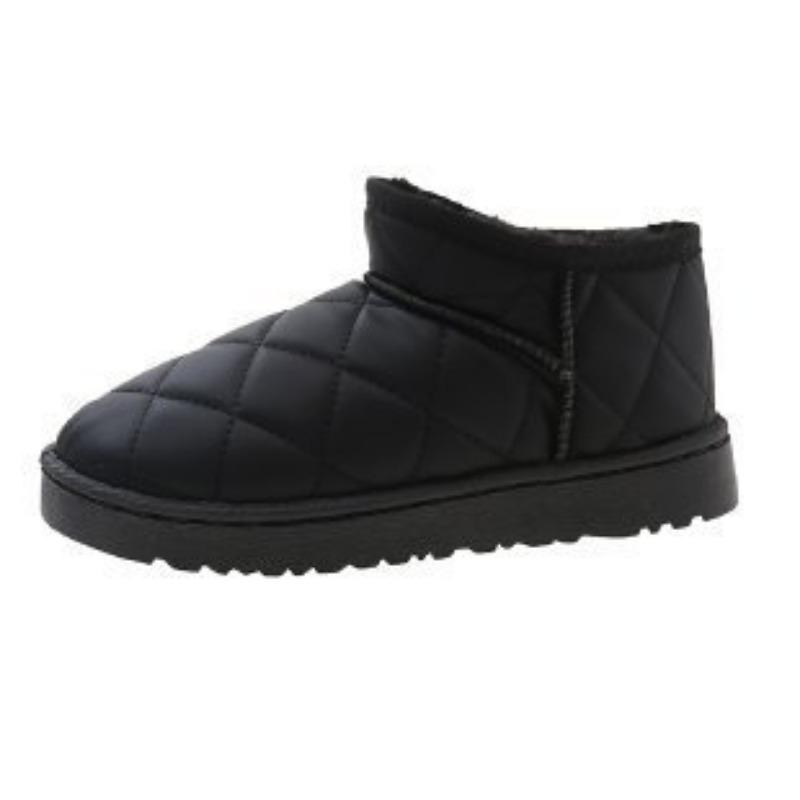 Women's Long Large Size Soft Sole Winter Warm Fur One Snow Boots Padded Lined Ankle Boots Anti-slip Hiking Casual Sports Cotton Boots