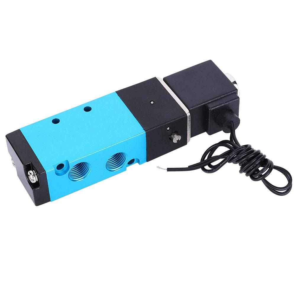 Solenoid Valve 2 Position 5 Way Aluminum Alloy High Sensitivity with Copper Coil 4V110 06 PT1 8 DC24V