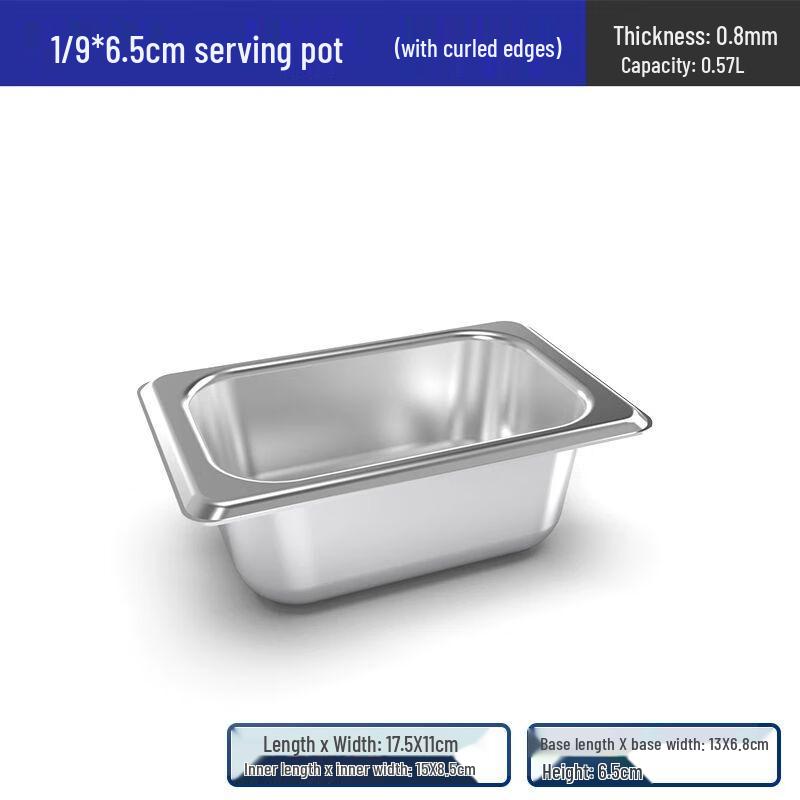 

Xuankunpai 1/2 Size Rectangular Stainless Steel Food Pan with Lid