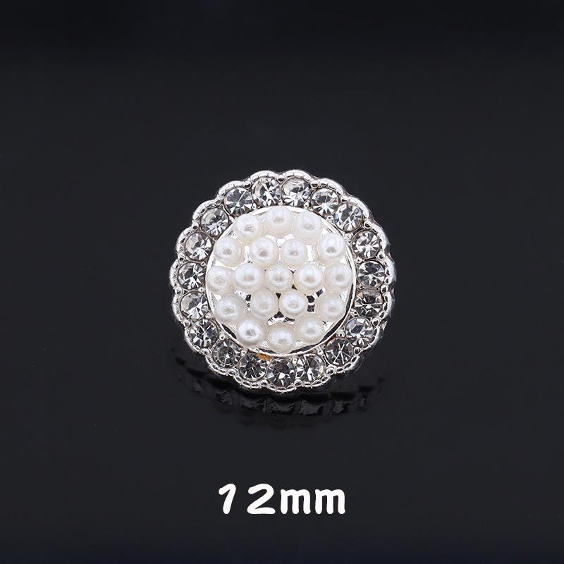 5pcs Bouton Diamant Cristal Manteau Veste Femme Petit Bouton Perle Parfumée Métal Diamant Cardigan Bouton Fourrure