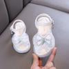 Scarpe da ballo da bambina estive, stile lady, cartone animato, principessa, neonato, studentessa, taglia piccola/media/grande, strass, sandali, scarpe singole in pelle