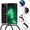 Coque de Protection - E.F.CONNECTION - pour iPhone 13 Pro Max - Souple - Transparent-Rouge - Anti-choc