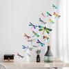 Ls13515 Laser Material Gradual Change Color Dragonfly Insect Wall Sticker Viewing Angle Different Pattern Color