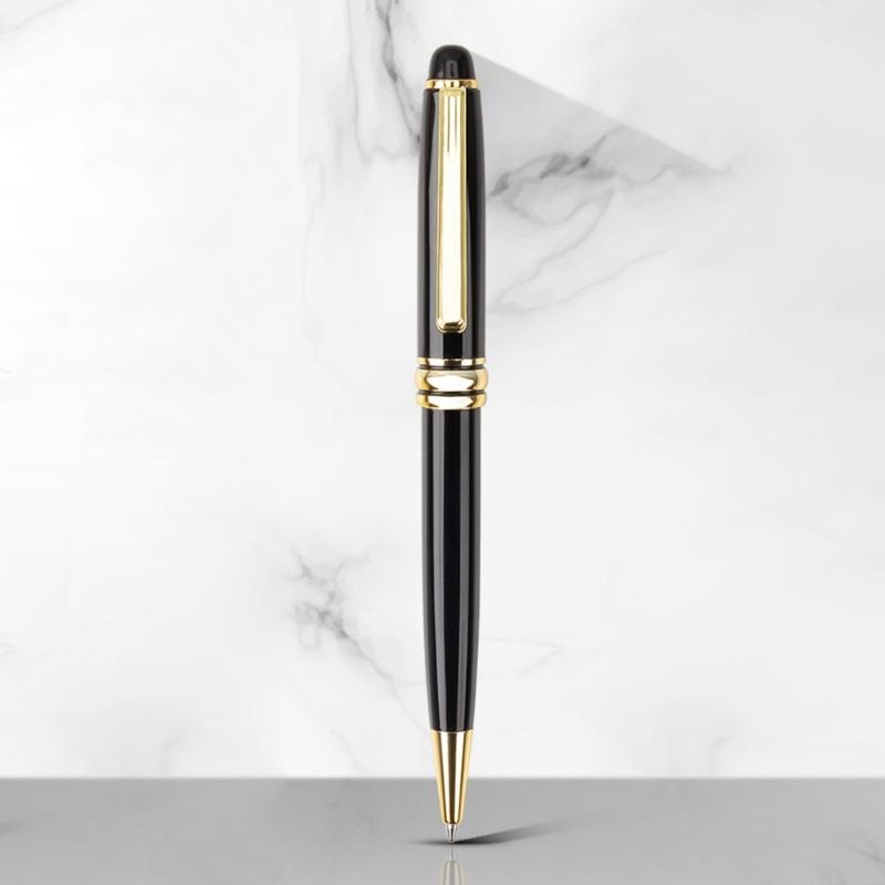 6x Black Ink Ballpoint Pen Journaling Pen Smooth Writing Pen Metal Signature Pen Stationery Supplies for Writing