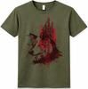 Wolf T-Shirt Forest Wildlife Pine Trees Silhouette Graphic Tee