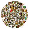 50 Black Culture Themed Stickers Set Graffiti Ethnic Style Creative Decorative Stickers Literary Handbook Bag
