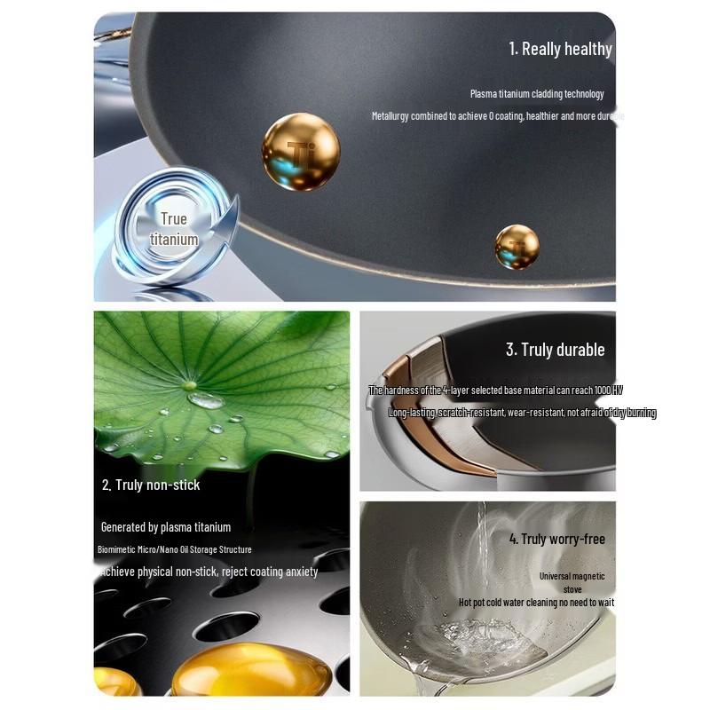 COOKER KING Titanium Alloy Non-Stick Wok 30cm