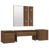 3120202 vidaXL Hallway Furniture Set Brown Oak Engineered Wood