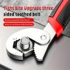 1pc Heavy-Duty Adjustable Wrench with Ergonomic Grip - Large Open End & Socket Compatible, Durable Chrome Vanadium Steel