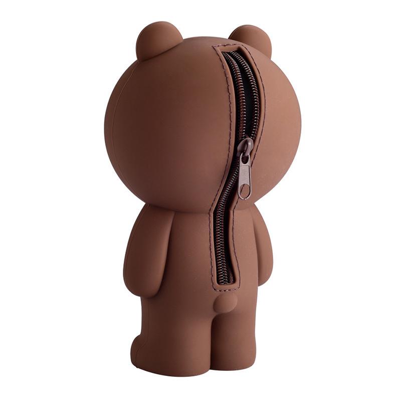 Cartoon Silicone Pencil Case Pencil Bags Lindo Oso Pardo Conejo 3D ...