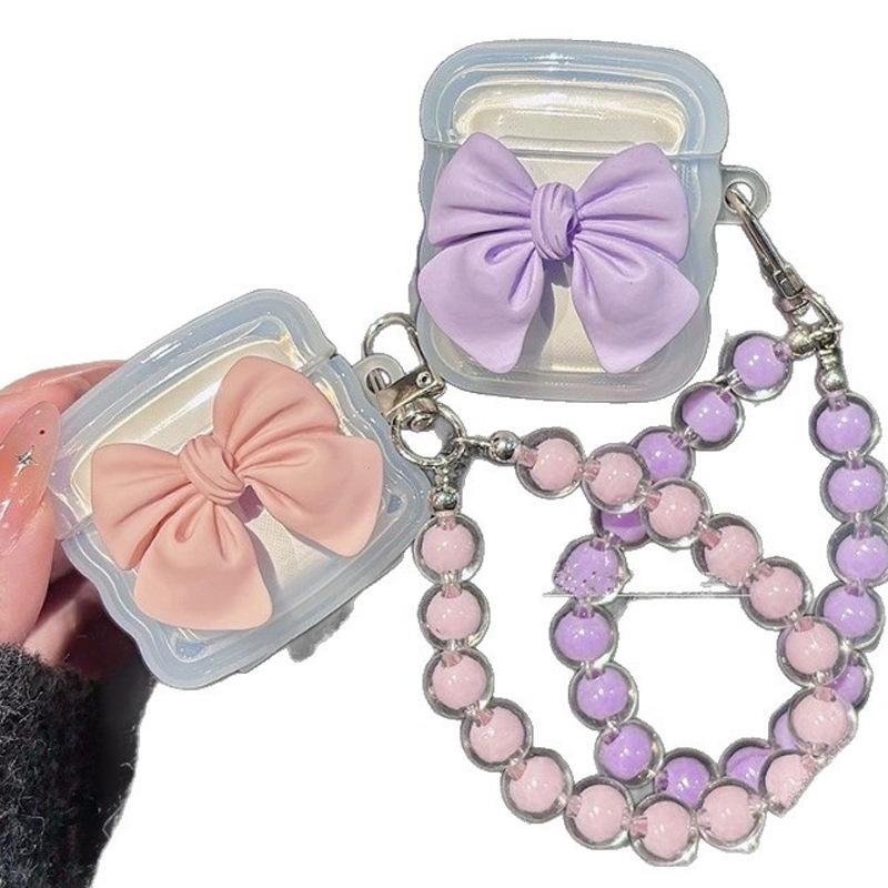 Ins Korean Girl Bow for AirPods 1 Apple Earphone Protective Case Pro1 Generation Bluetooth Earphone Cover