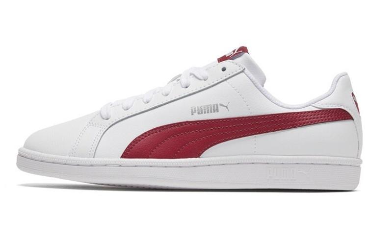 Puma Smash White Tibetan Red 356722-23 35.5