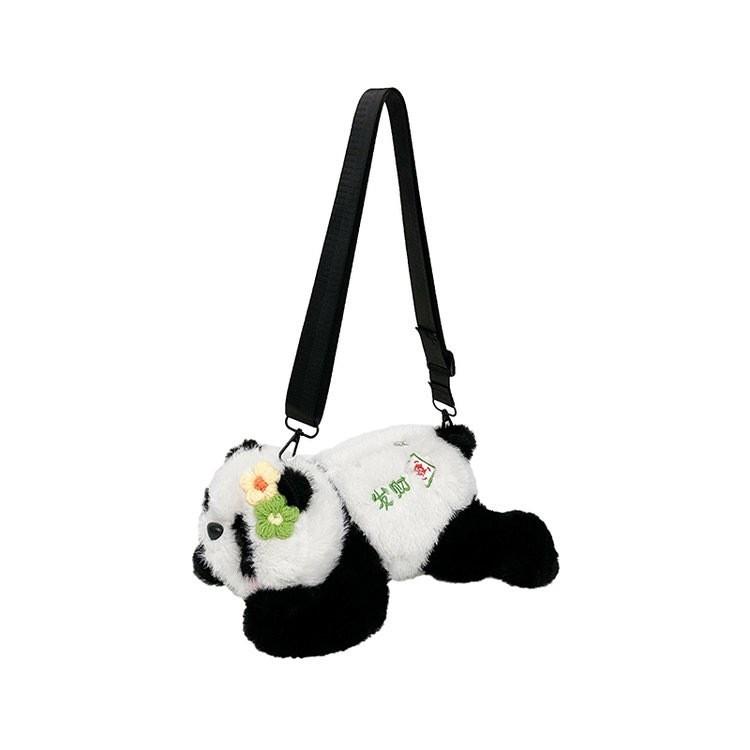 Animal Fluffy Panda Shape Plush Single Shoulder Crossbody Bag Gifts Fashion