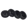 4PCS RC Tires and Wheel 10 Spoke Plastic Wheel Rims Rubber Tires Set RC Replacement Tyres for 116