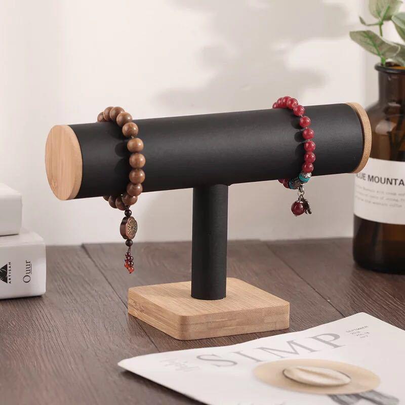 

Многоярусная подставка для украшений из бамбука и дерева: Дисплей для браслетов, часов, бусин, резинок для волос и повязок на голову