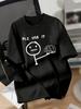 """BITTE BENUTZE ES"" Lustiges Strichmännchen & Gehirn Design T-Shirt 100% Baumwolle Rundhals Kurzarm Sommer Freizeit Herren T-Shirt Streetwear ..."""