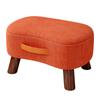 Wooden Low Stool Minimalist Shoe Changing Bench for Entryway Padded Footrest for Living Room Sofa Compact Bathroom Step Stool