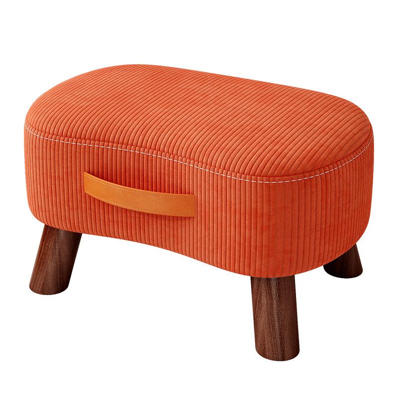 Wooden Low Stool Minimalist Shoe Changing Bench for Entryway Padded Footrest for Living Room Sofa Compact Bathroom Step Stool