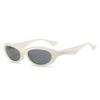 New Luxury Retro Two Color Oval Small Frame Women Sunglasses Y2K Jelly Color UV400 Sun Protection Glasses