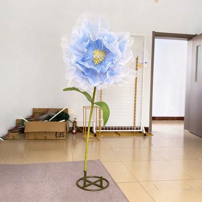 Window Display 3D Big Simulation Flower Hollow Peony Artificial Flowers Hanging Gauze Large Fake Flower Festival Decoration