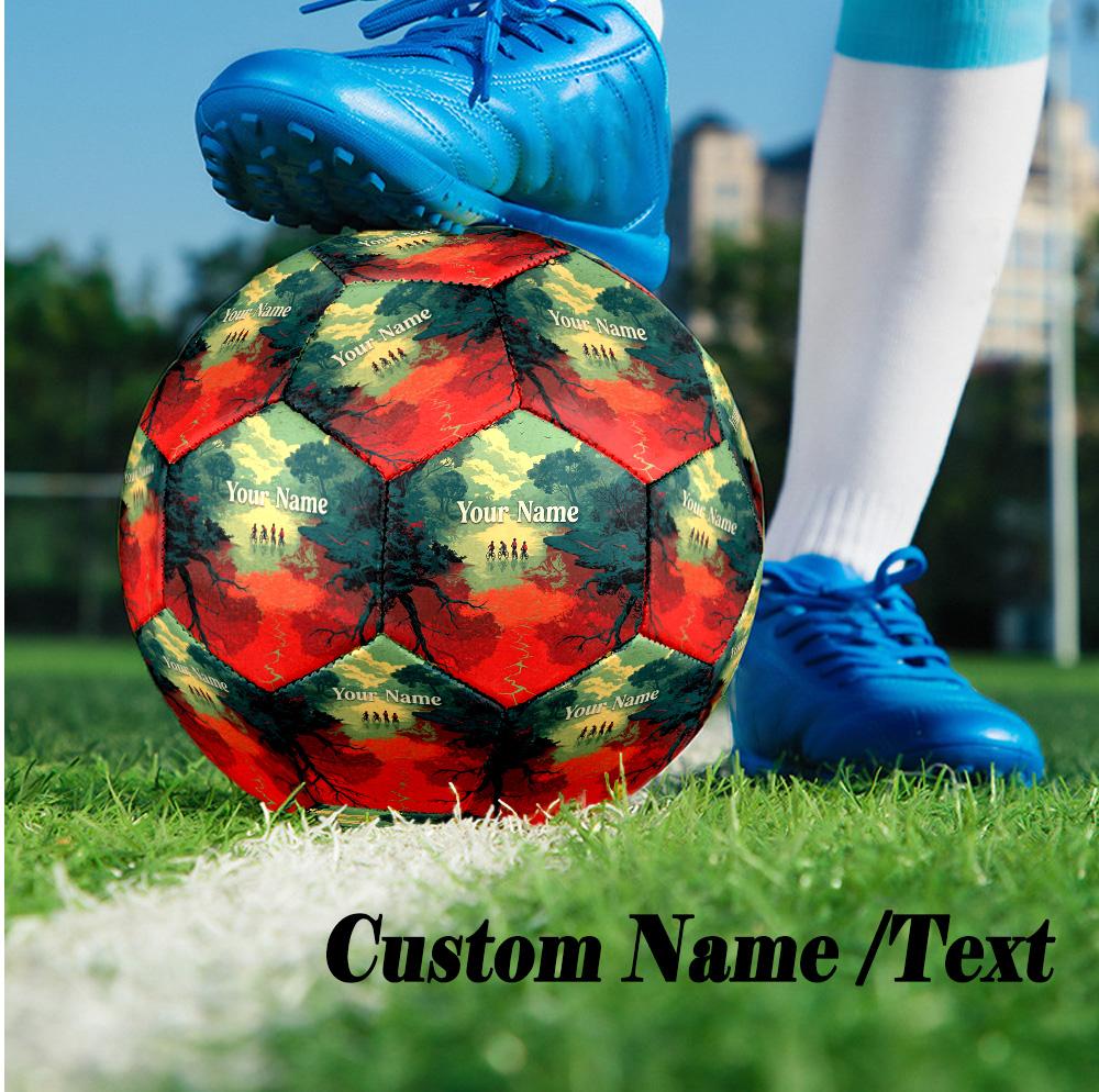 Custom Text Size 5 Soccer Ball, Standard Match Football For OutdoorStranger Things