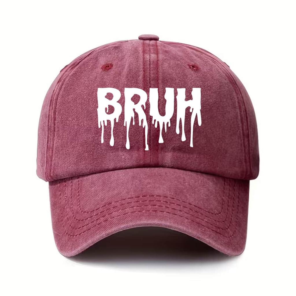 BRUH Baseball Cap Fashionable American Street Style Casual Fashion Sun Hat