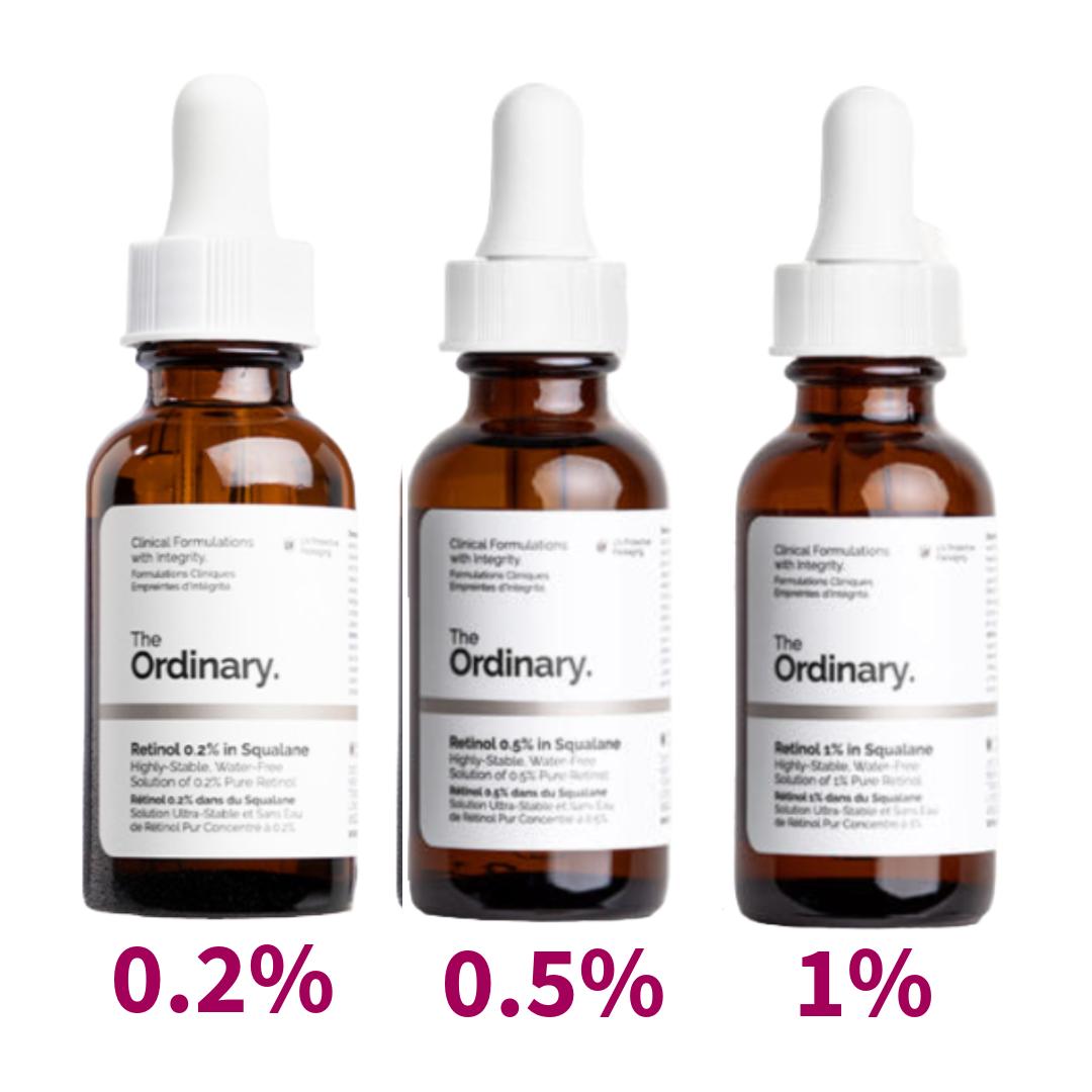 

The Ordinary Retinol 0.2% in Squalane 30ml, Retinol 0.5% in Squalane 30ml, Retinol 1% in Squalane 30ml (10 Options) #0.2% + 0.5% + 1%