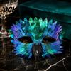 Plastic Feather Masque Bird Masquerade Masque, Iridescent Half Face Comfortable for Festivals with 3D Beak Halloween Costume, Cosplay Party