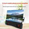 Magnifying Stand Universal Phone Screen Magnifier Bluetooth Stereo Speaker HD Video Amplifier Stand for Android & IOS Smartphone