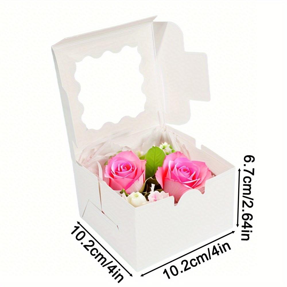 50pcs Kraft Paper Boxes with Window White Gift Box with Labels and Hemp Ropes Treat Boxes Party Favor Boxes Packaging Box for Soap Gift Wrap Boxes