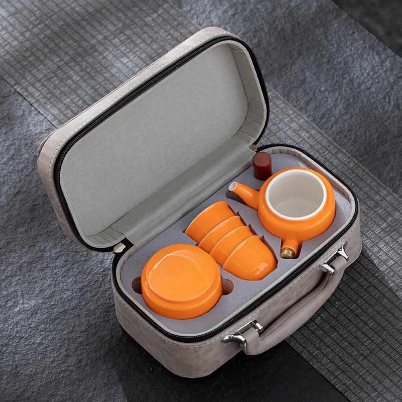 Ceramic Portable Travel Tea Set Bank Company Portable Tea Set