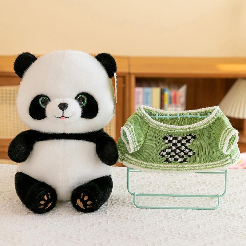 Cute Cool Panda Doll Huahua Plush Toy Simulation Giant Panda Doll Rag Doll Children's Birthday Gift