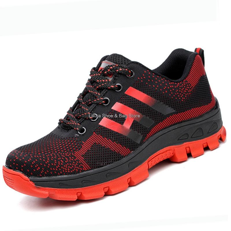 Fashion Work Safety Shoes Men Boots Fashion Work Sneakers Male Shoes Adult Work Boots Steel Toe Shoes Indestructible Men Safety Boots