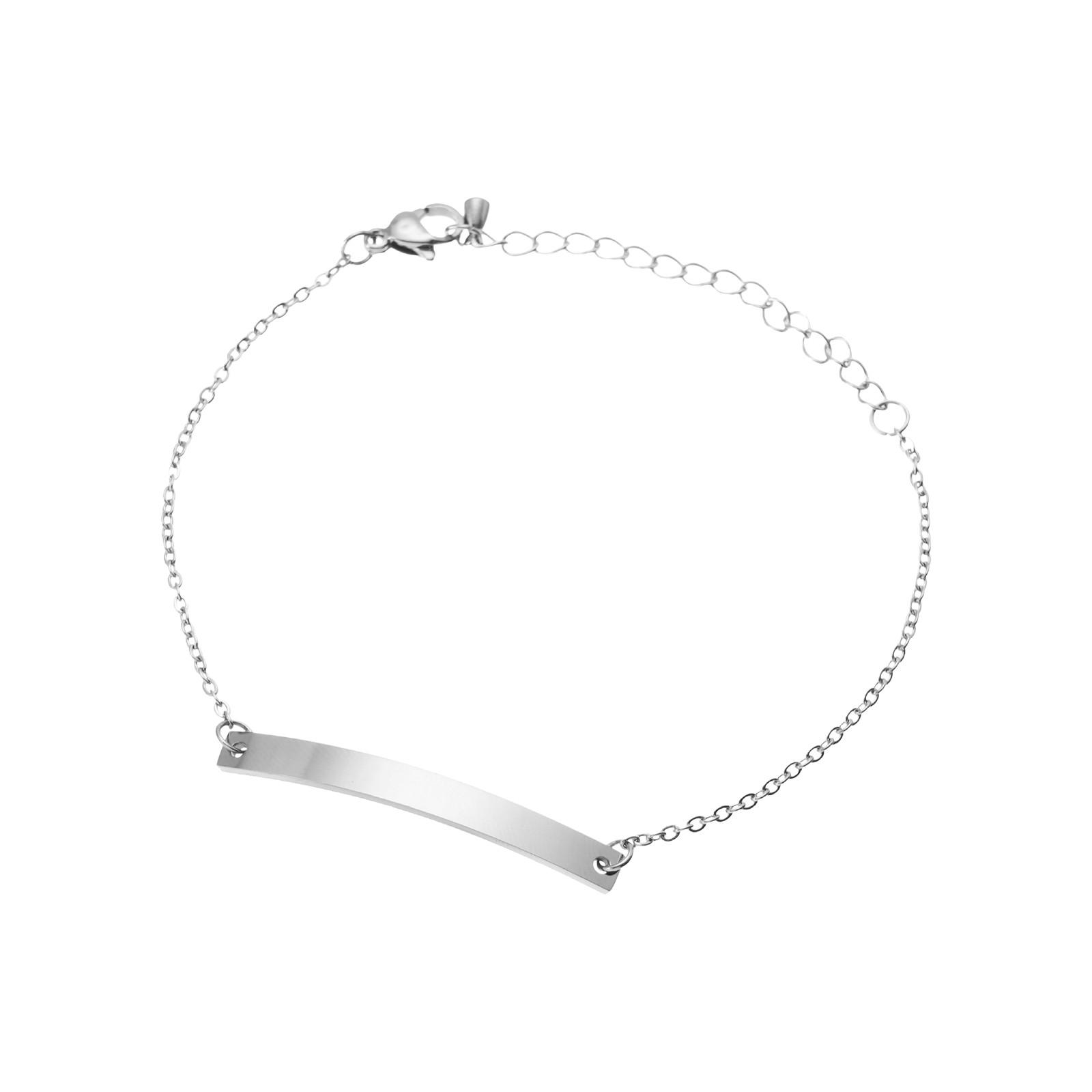 

Индивидуальный - плетеный браслет для пары, стальной браслет One Size серебряный