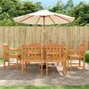 Vidaxl 7-Cz. Garden Furniture Set, Solid Acacia Wood