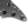 Musiclily Pro SSS Stratocaster Wired Pickguard for Stratocaster Electric Guitars with Artec Staggered Alnico 5 Single Coil Black 3P Pickups,